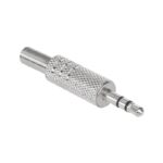 Mufa audio 3.5 mm stereo tata metal cu protectie cablu