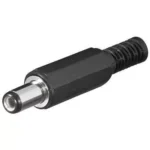 Mufa DC 2.1x5.5mm tata pin 9mm cu protector cablu Goobay