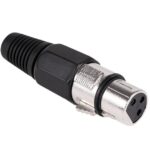 Mufa XLR mama negru cu lipire