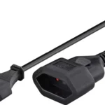 Prelungitor Euro 2m negru Goobay