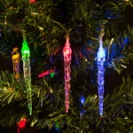 Sir lumini 20 LED Turturi de gheata multicolor pe baterii 2m PHENOM LIGHTING TECHNOLOGY