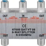 Splitter 8 cai semnal TV satelit 5-2450Mhz GOOBAY