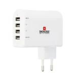 Stecher Skross EU cu 4 porturi USB alb 3x 1A 1x 2.4A