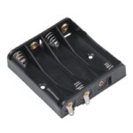 Suport baterii 4x AA cu contacte pentru lipire