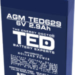 Acumulator AGM VRLA 6V 2.9Ah plumb acid 66x33x97 mm F1 terminal TED Battery Expert Holland