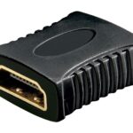 Adaptor HDMI mama-mama contacte aurite negru