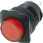 Buton Comutator actionat prin apasare 2 pozitii OFF-(ON) fara retinere SPST-NO 1.5A/250VAC SCI R13-508A-05-BR