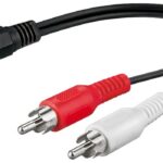 Cablu adaptor audio stereo Jack 3.5 mm mama la 2x RCA tata 20cm
