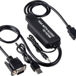 Cablu adaptor convertor VGA tata + audio JACK 3.5 mm tata la HDMI tata 1.8m alimentare prin USB