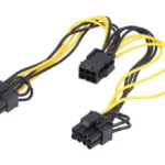 Cablu de alimentare PCI-E 6pin mama - PCI-E 8pin mama x2 0.15m pentru placa video AKYGA AK-CA-55