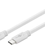 Cablu de incarcare si sincronizare USB type C 3.2 Gen1 tata-tata PD 60W 1m alb Goobay