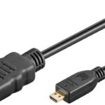 Cablu HDMI 2.0 - micro HDMI 3m 4K Ultra HD 2160p 60Hz negru Goobay 53786