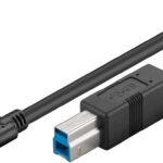 Cablu USB 3.0 type C tata la USB B 3.0 1m 5Gbit/s negru 67986 Goobay