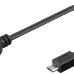 Cablu USB - micro USB 2.0 OTG 0.2m negru