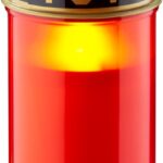 Lumanare LED candela rosie cu palpaire cu baterii 2x AA IP44 Goobay 60335