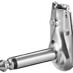 Mufa 6.35 mm mono Jack la 90 grade cu lipire metal zincat Goobay 11040