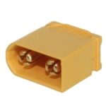 Mufa alimentare DC XT60 tata 30A 2 pini pe cablu lipire galbena AMASS XT60U-M