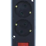 Multipriza 3 prize cu intrerupator fara cablu alimentare negru GN-370SWS/SW/BK Plastrol