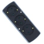 Multipriza 3 prize fara cablu alimentare negru GN-370S/BK Plastrol