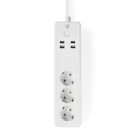 Prelungitor Smart WiFi 3 prize schuko 4x USB 1.8m 3680W 16A Nedis