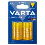 Set 6 baterii alcaline LONGLIFE AA LR06 6buc VARTA