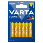 Set 6 baterii alcaline LONGLIFE AAA LR03 6buc VARTA