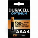Set baterii alcaline AAA R03 DURACELL OPTIMUM 4buc MX2400