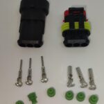 Set conectori cablu Superseal 1.5 tata-mama mufa 3 pin +6 pini inclusi + 6 garnituri incluse IP67 TE Connectivity 282105-1-SET-M