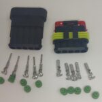 Set conectori cablu Superseal 1.5 tata-mama mufa 5 pin +10 pini inclusi + 10 garnituri incluse IP67 TE Connectivity 282107-1-SET