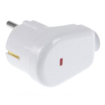 Stecher Shuko iesire laterala alb cu martor LED WT-16U/S/WE Plastrol