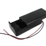 Suport baterie 1x 9V 6F22 6LR61 cu fire 150mm cu comutator neagra COMF SBH-9VAS