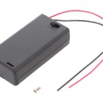 Suport baterii 2x AA R6 cu cabluri si comutator COMF SBH-321-3AS